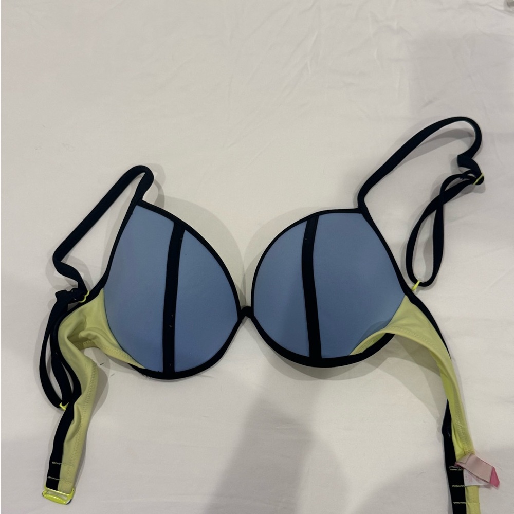 Victoria's Secret Black and Light Blue Bikini